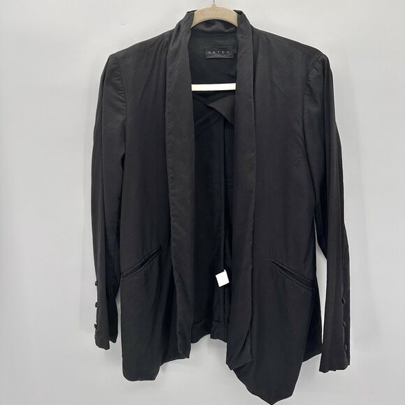 Hatch The Blazer Open Front Maternity Jacket Black Shawl Collar Sz 1 Small - Picture 1 of 13